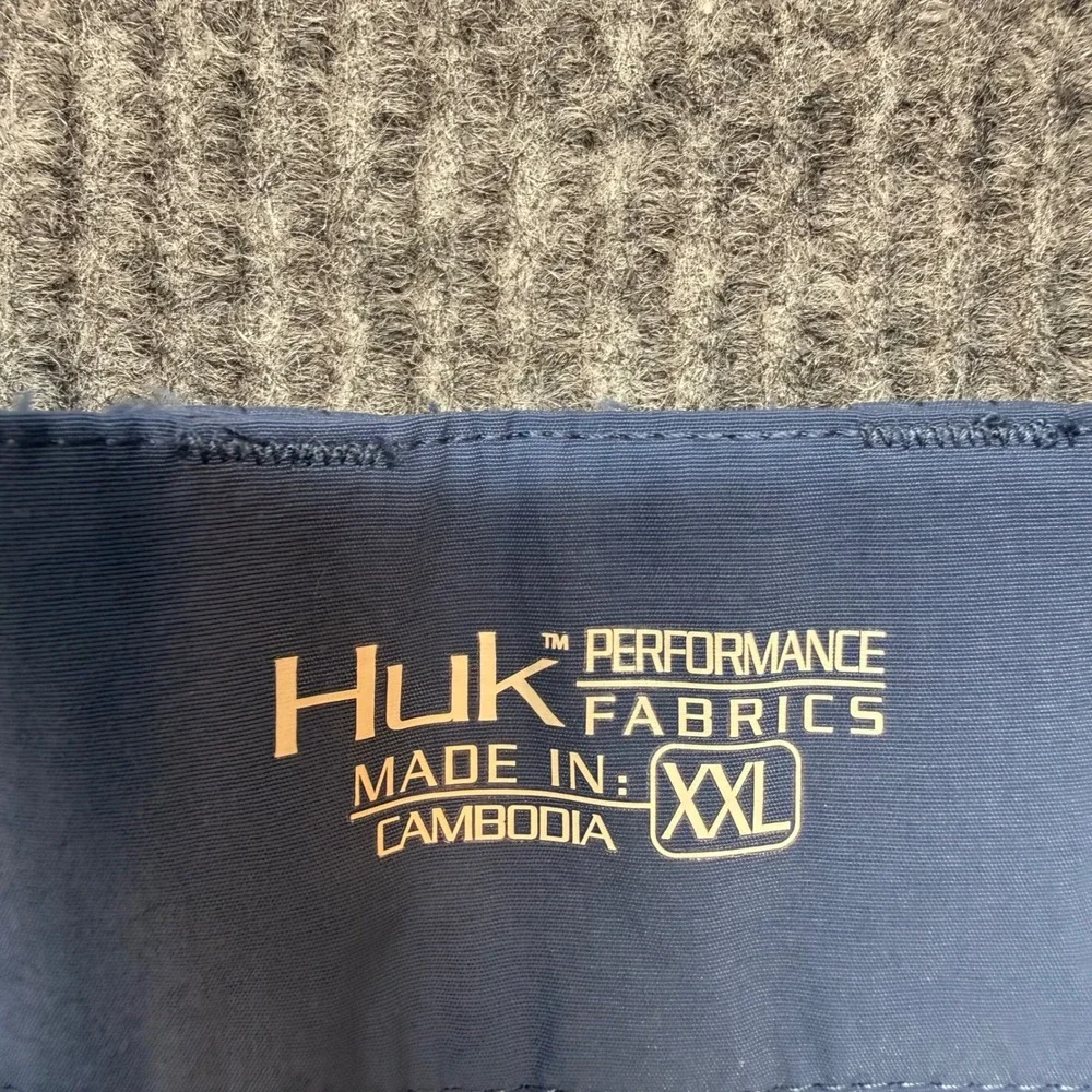 Huk Fishing Shorts Mens XXL Blue Performance Nylon‎ Cargo Hiking Board Shorts